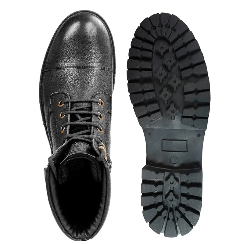 Bacca Bucci Black Street Fighter Chukka Derby Motorcycle Boots for Men | Best Price UAE